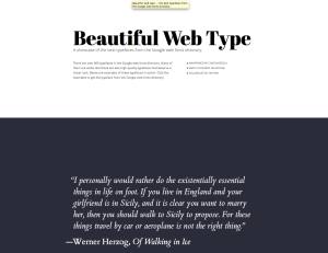 beautiful web type Typography App: