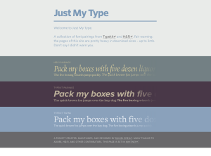 just my type:  Typographic Application 